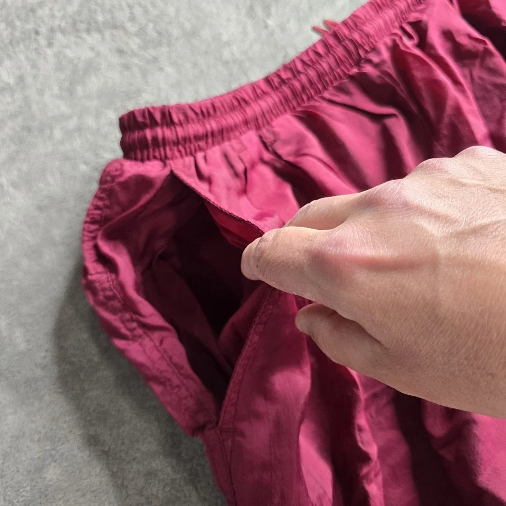 Vintage Nike Track Pants Mens Size XXL Burgundy Baggy Mesh Lined Windbreaker Y2K